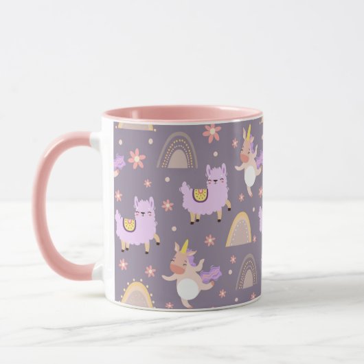 Unicornes Et Llamas Mug (Gauche)