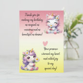 Unicornes et marguerites, Merci de fête d'annivers (Debout devant)