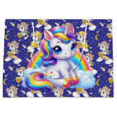 Unicorns and Rainbows Groot Cadeauzakje (Voorkant)