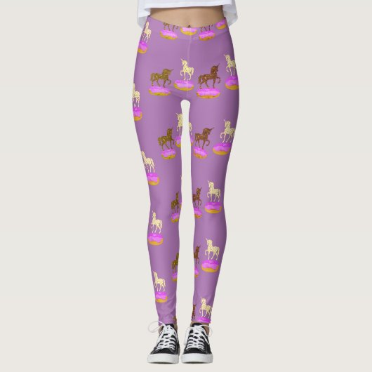 Unicorns Art Sweet Donuts Leggings (Voorkant)