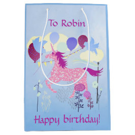 Unicorn's Birthday Party Medium Cadeauzakje