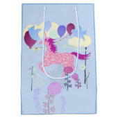 Unicorn's Birthday Party Medium Cadeauzakje (Achterkant)