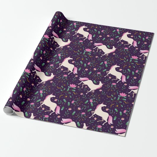 Unicorns Cadeaupapier (Uitgerold)
