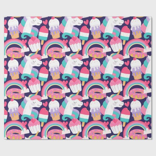 Unicorns Cadeaupapier (Vlak)