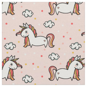 Unicorns & Confetti Blush Pink Patroon Stof