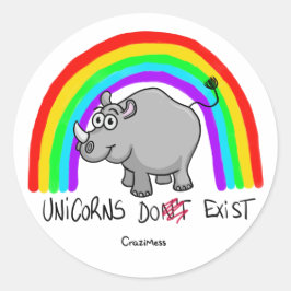 Unicorns do exist ronde sticker