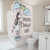 Unicorns Douche ici Douche rideau (En situation)