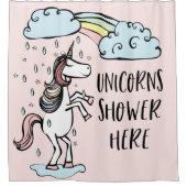 Unicorns Douche ici Douche rideau (Devant)