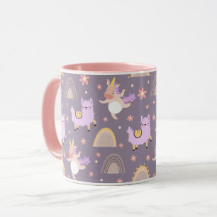 Unicorns en lamas mok