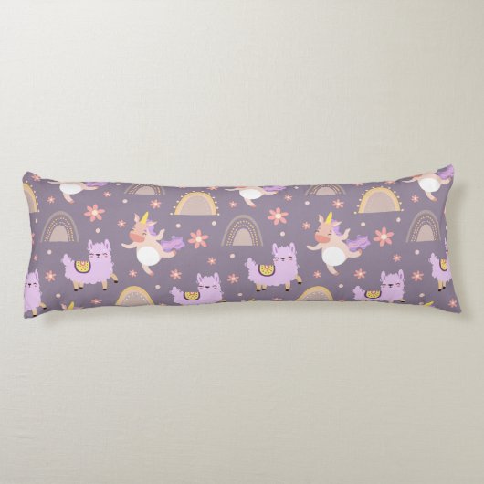 Unicorns en Llamas Body Pillow Lichaamskussen (Achterkant)