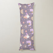 Unicorns en Llamas Body Pillow Lichaamskussen (Achterkant (Verticaal))