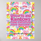 Unicorns en Rainbows het Poster! Poster (Voorkant)