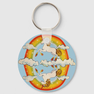 Unicorns en regenbogen sleutelhanger