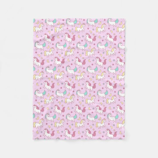 Unicorns Fleece Blanket Deken (Voorkant)