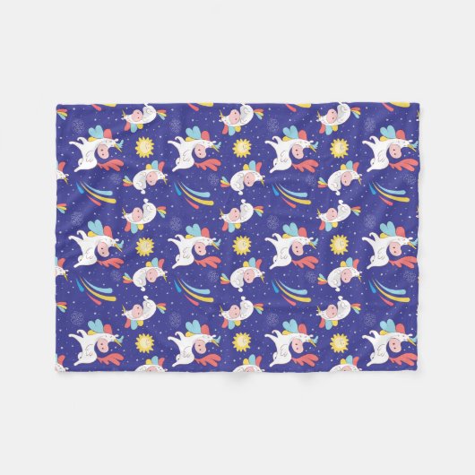 Unicorns Fleece Deken (Voorkant (Horizontaal))