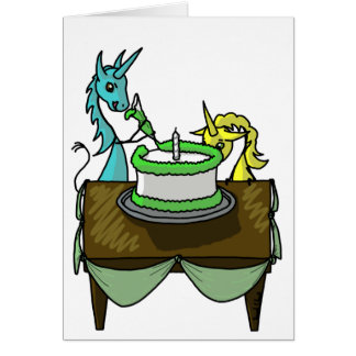 Unicorns Icking a Cake