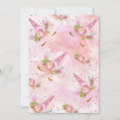 Unicorns in Bloom Birthday Kaart (Achterkant)