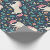 Unicorns in het bos cadeaupapier (Hoek)