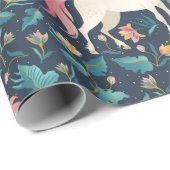 Unicorns in het bos cadeaupapier (Rol Hoek)