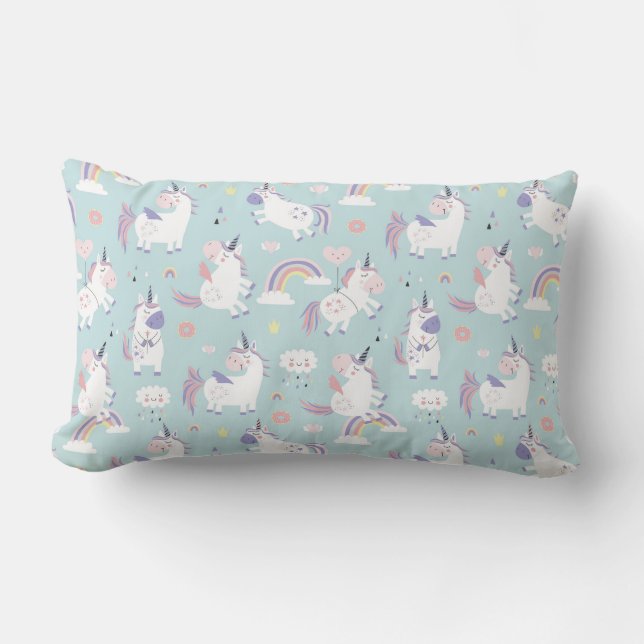 Unicorns Lumbar Pillow Kussen (Voorkant)