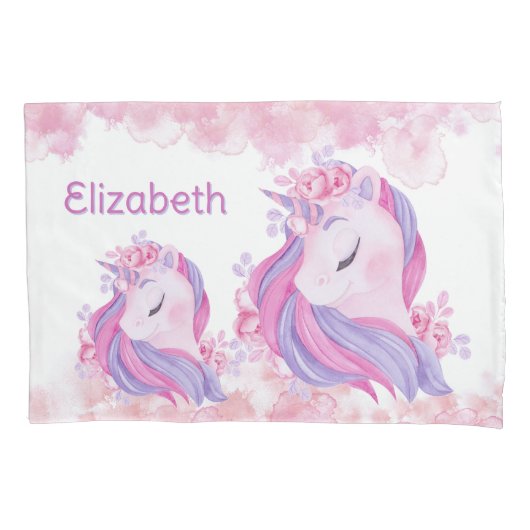 Unicorns! Maak bedtijd magie met deze gewoonte Kussensloop (Voorkant)