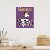 Unicorns Magisch Fictious Funny Poster (Keuken)