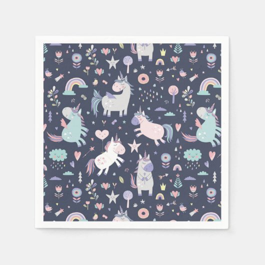 Unicorns Napkins Servet (Voorkant)
