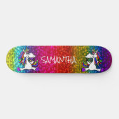 Unicorns Rainbow Glitter Skateboard (Horizontaal)