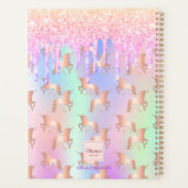 Unicorns rose gouttes nom holographique (Dos)