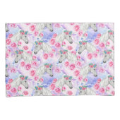 Unicorns & Rozen Patroon Kussensloop (Voorkant-Rechts)