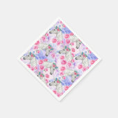 Unicorns & Rozen Patroon Servet (Hoek)