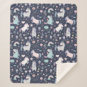 Unicorns Sherpa Blanket Deken