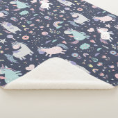 Unicorns Sherpa Blanket Sherpa Deken (3/4)