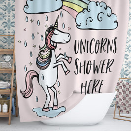 Unicorns Shower Hier Shower Curtain Douchegordijn