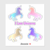 Unicorns Stickers Vinyle Coupé Personnalisé (Feuille)