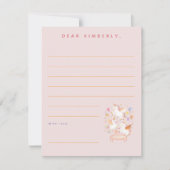 Unicorns Trampoline Verjaardagsfeest Opmerking of  Notitiekaartje (Voorkant)