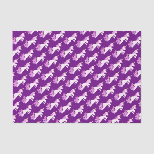 Unicorns waterverf whimsy tissuepapier (Voorkant)