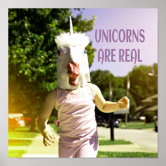 Unicorns zijn echt grappige Humor Poster (Voorkant)