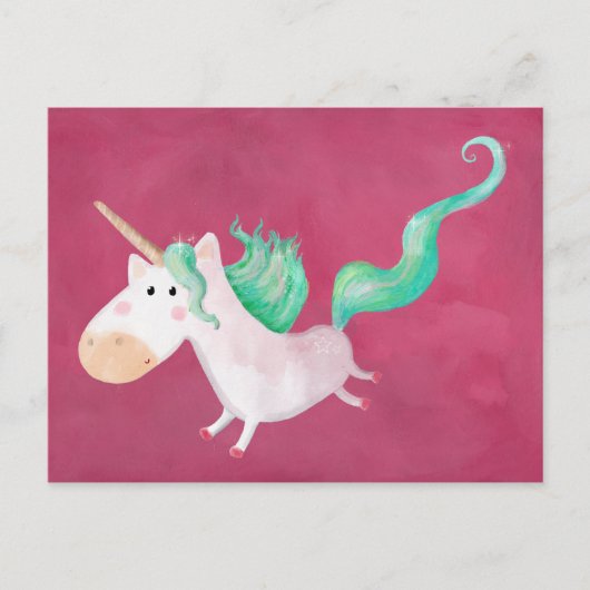 Unicorns zijn Magisch Briefkaart (Voorkant)