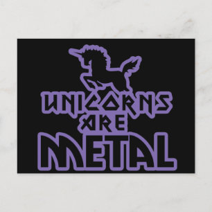 Unicorns zijn metaal briefkaart