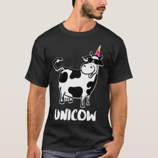 Unicow Schattige Dairy Koe Boer Grappige Koe Lover T-shirt