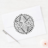 Unicursal Blades Ronde sticker (Envelop)