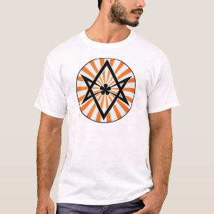 Unicursal Hexagram Oranje Sunburst T-shirt