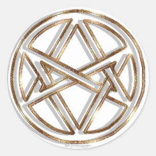 Unicursor-stickers Ronde Sticker