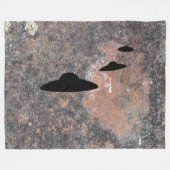 Unidentified Flying Object Fleece Deken (Voorkant (Horizontaal))