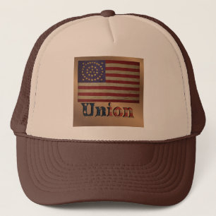 Unie Burgeroorlogsvlag ✨ Vintage Historisch Trucker Pet
