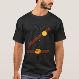 Unie Soldaat Kostuum Halloween Amerikaanse Burgero T-shirt