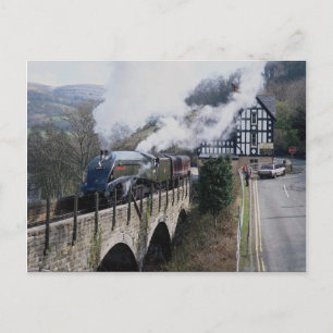 Unie van Zuid-Afrika Steam Train, op Berwyn Viadu Briefkaart