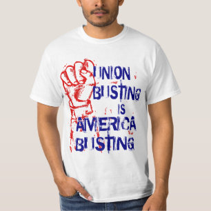 UNIEBESTELLING IS AMERIKAANSE BUSTING T-SHIRT