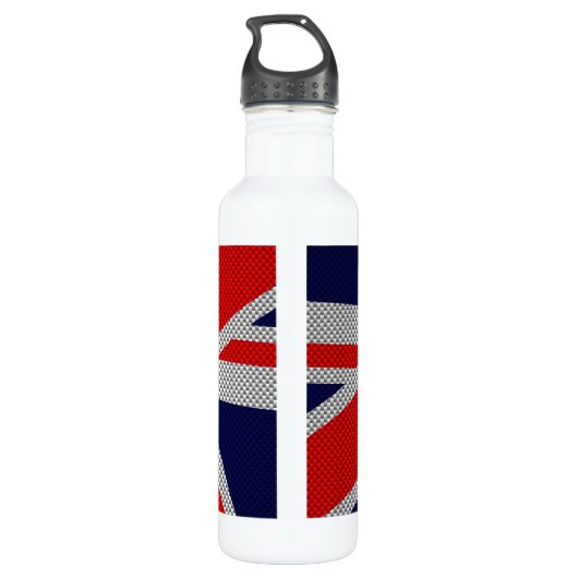 Uniefaansluiting op afdruk van koolstofvezel waterfles (Achterkant)